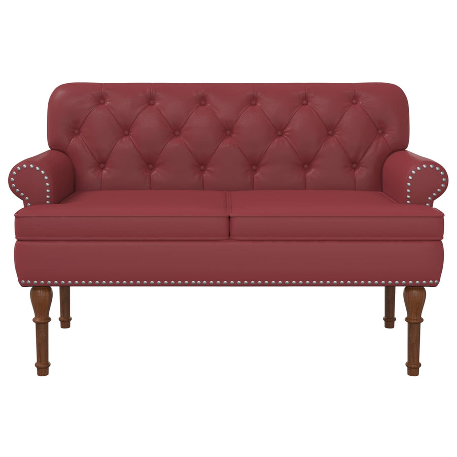 Loungebank met knopencomfort Wijnrood 120 x 65 x 77 cm