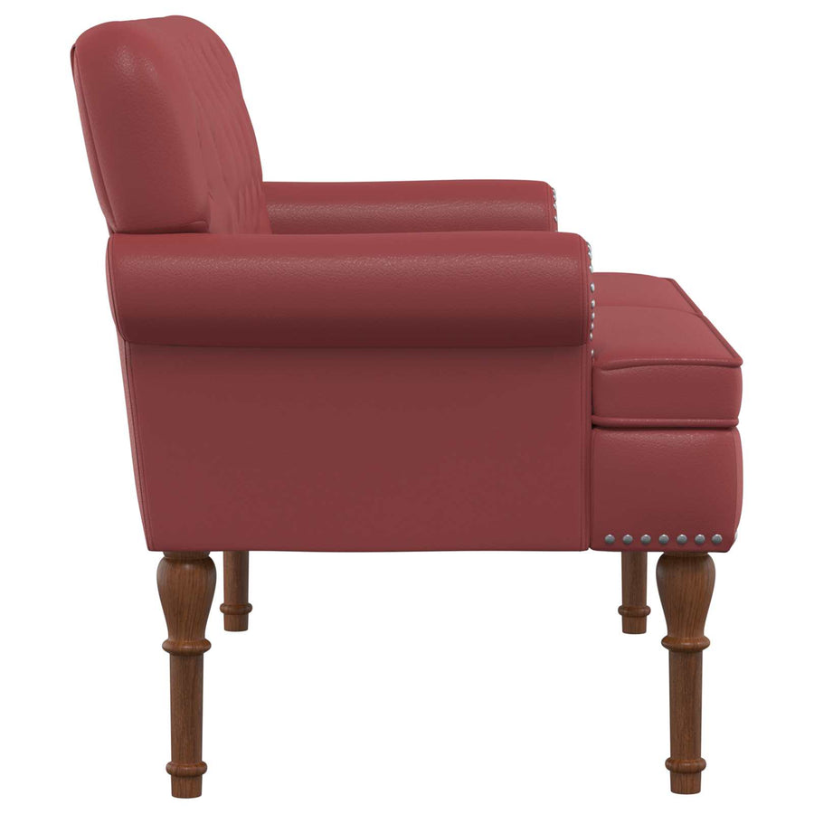 Loungebank met knopencomfort Wijnrood 120 x 65 x 77 cm