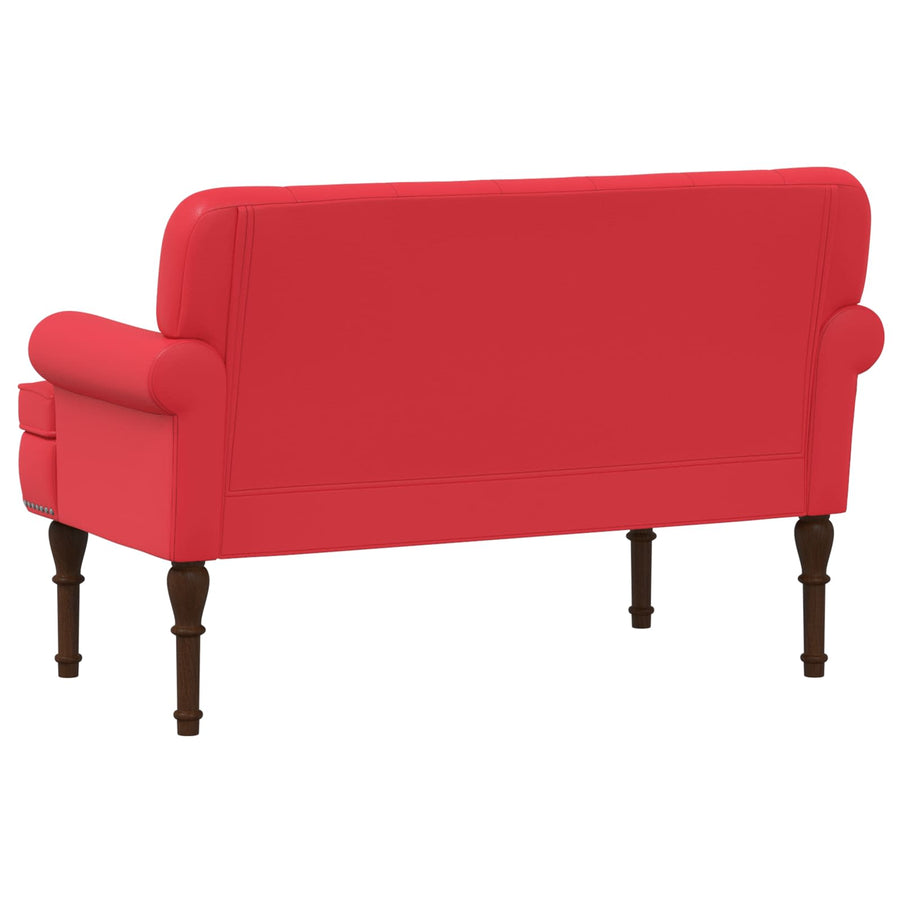 Loungebank met knopencomfort Rood 120 x 65 x 77 cm Kunstleer