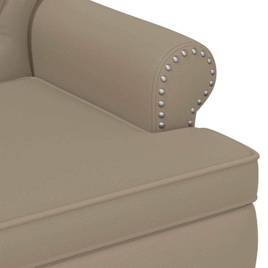 Loungebank met knopencomfort Cappuccino 120 x 65 x 77 cm