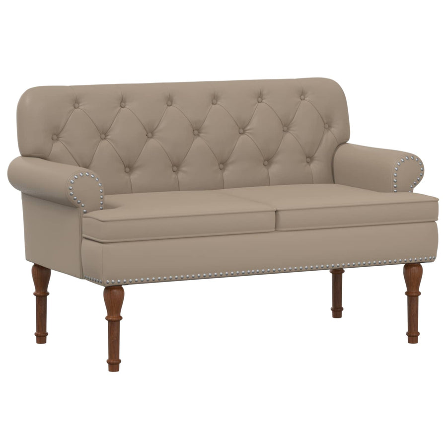 Loungebank met knopencomfort Cappuccino 120 x 65 x 77 cm
