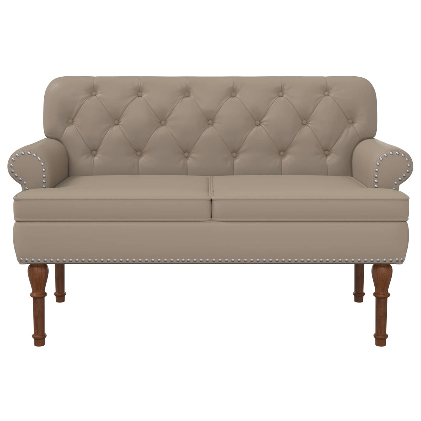 Loungebank met knopencomfort Cappuccino 120 x 65 x 77 cm