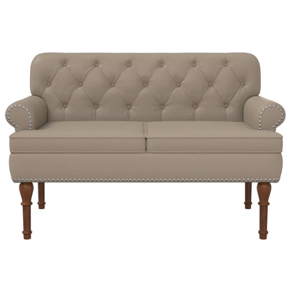 Loungebank met knopencomfort Cappuccino 120 x 65 x 77 cm