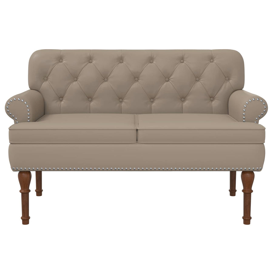 Loungebank met knopencomfort Cappuccino 120 x 65 x 77 cm