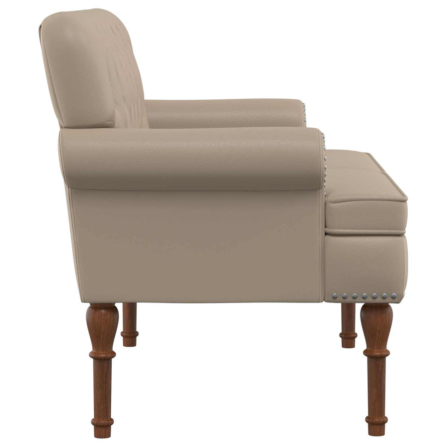Loungebank met knopencomfort Cappuccino 120 x 65 x 77 cm