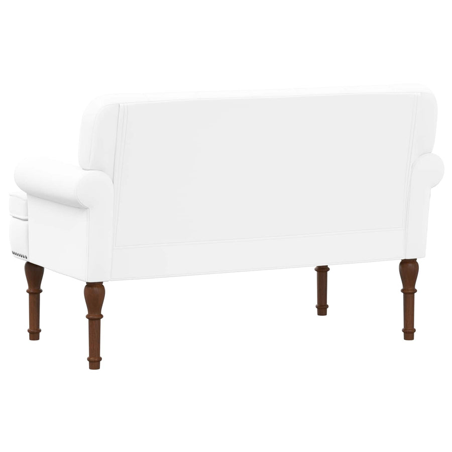 Loungebank met knopencomfort Wit 120 x 65 x 77 cm Kunstleer