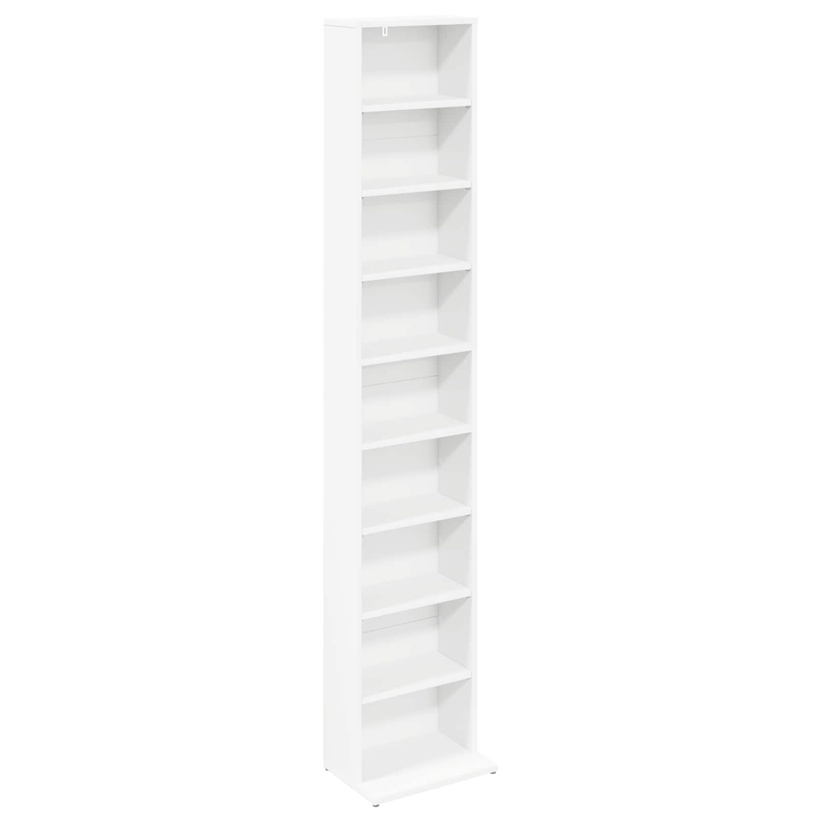 CD Kast Wit 33 x 23,5 x 175 cm Bewerkt hout