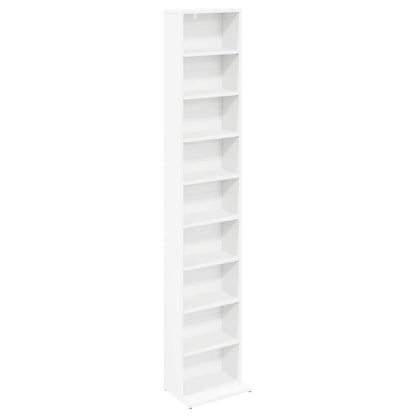 CD Kast Wit 33 x 23,5 x 175 cm Bewerkt hout