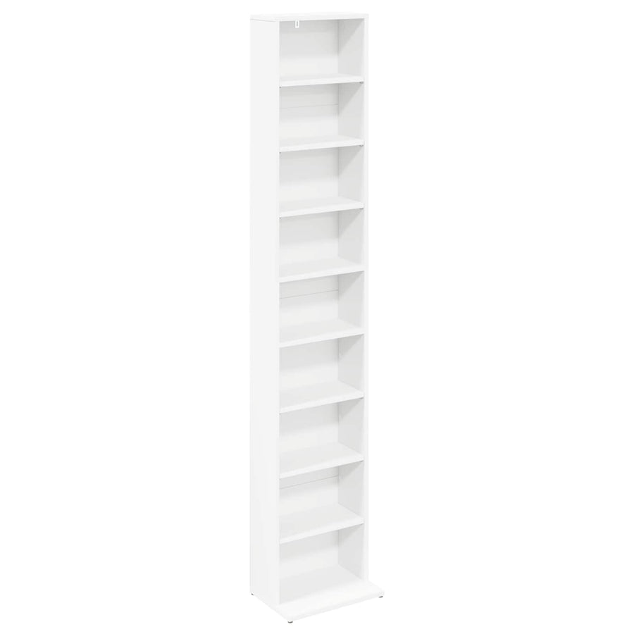 CD Kast Wit 33 x 23,5 x 175 cm Bewerkt hout