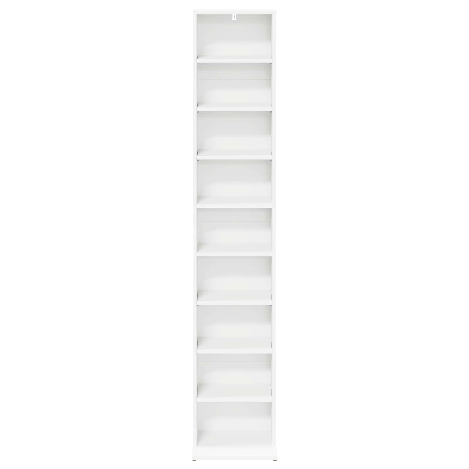 CD Kast Wit 33 x 23,5 x 175 cm Bewerkt hout