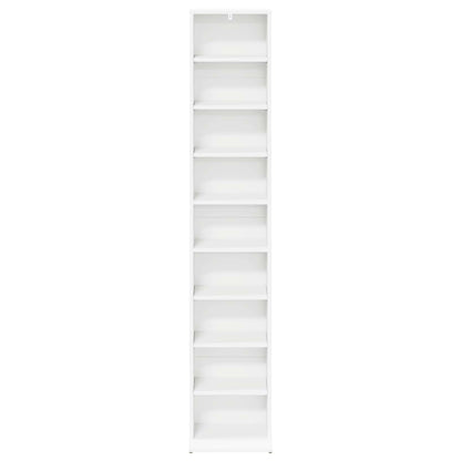CD Kast Wit 33 x 23,5 x 175 cm Bewerkt hout