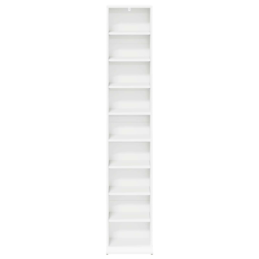 CD Kast Wit 33 x 23,5 x 175 cm Bewerkt hout