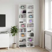 CD-kast 2 stuks wit 33x23,5x175 cm