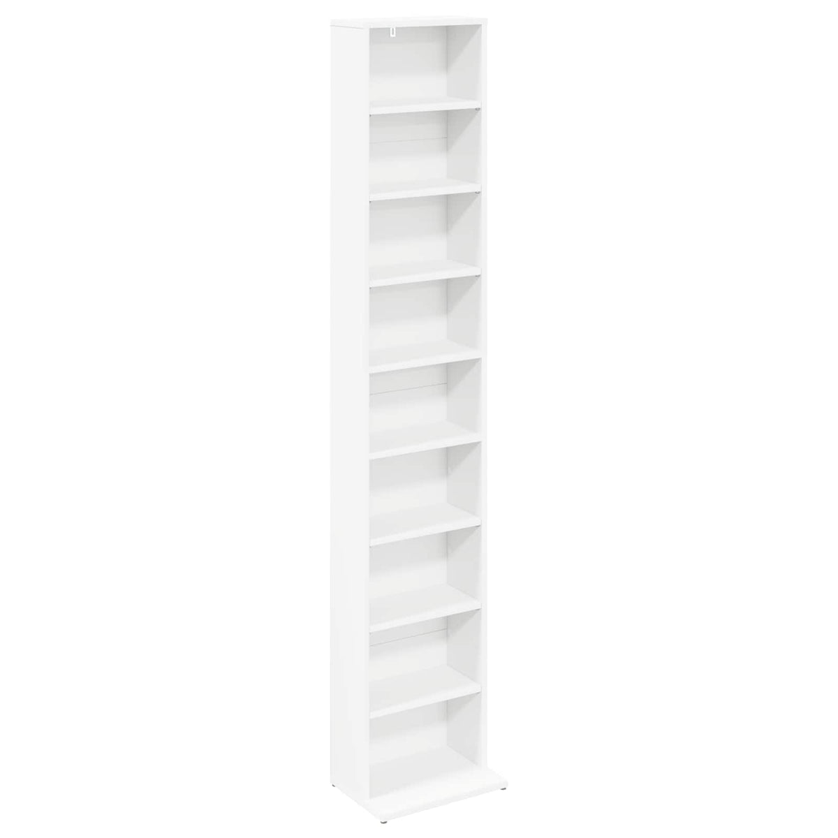 CD Kast 2 st Wit 33 x 23,5 x 175 cm Bewerkt hout