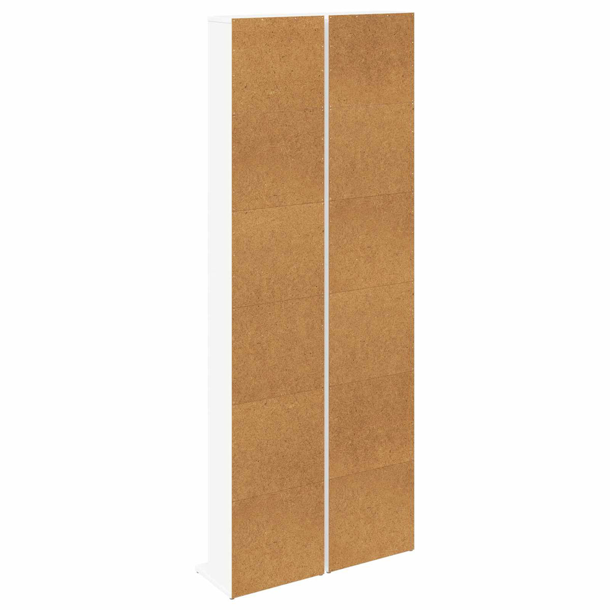 CD Kast 2 st Wit 33 x 23,5 x 175 cm Bewerkt hout