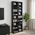 CD Kast 2 st Zwart eiken 33 x 23,5 x 175 cm Bewerkt hout