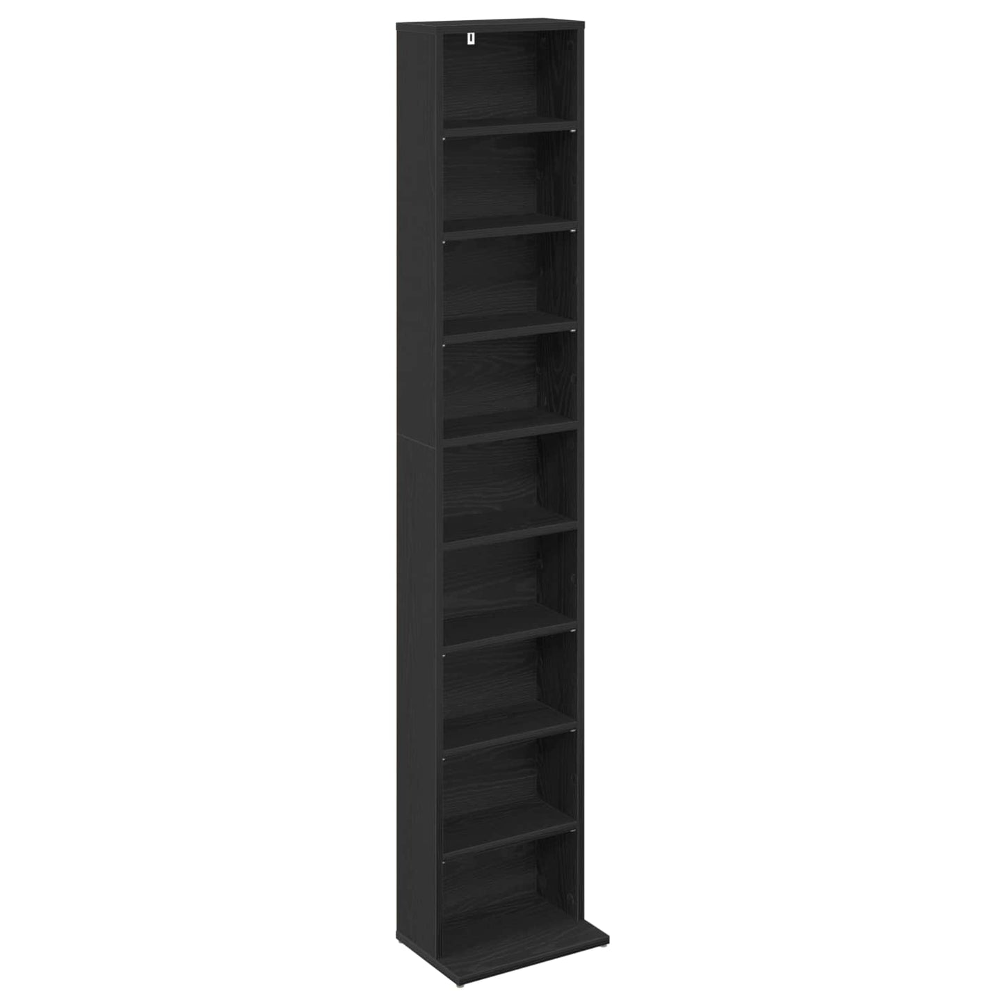 CD Kast 2 st Zwart eiken 33 x 23,5 x 175 cm Bewerkt hout