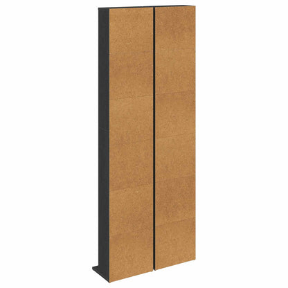 CD Kast 2 st Zwart eiken 33 x 23,5 x 175 cm Bewerkt hout
