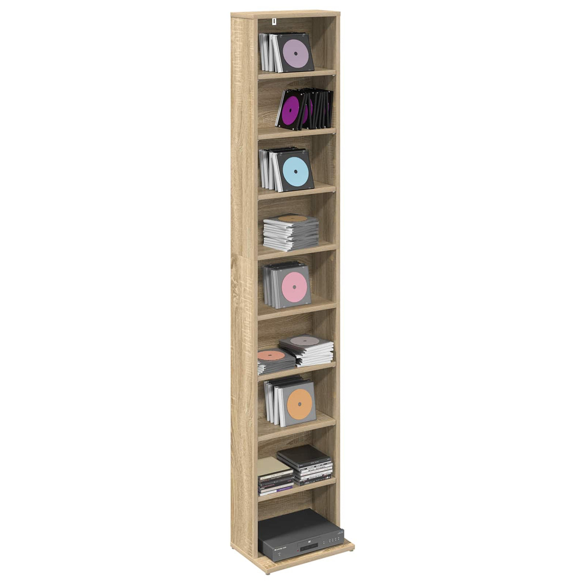 CD Kast Sonoma Eiken 33 x 23,5 x 175 cm Bewerkt hout