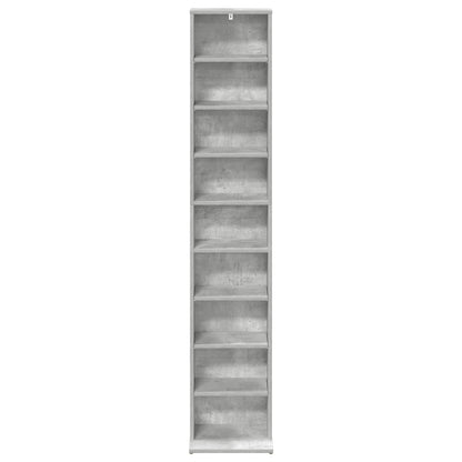 CD Kast Betongrijs 33 x 23,5 x 175 cm Bewerkt hout
