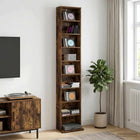 CD Kast Gerookt eiken 33 x 23,5 x 175 cm Bewerkt hout