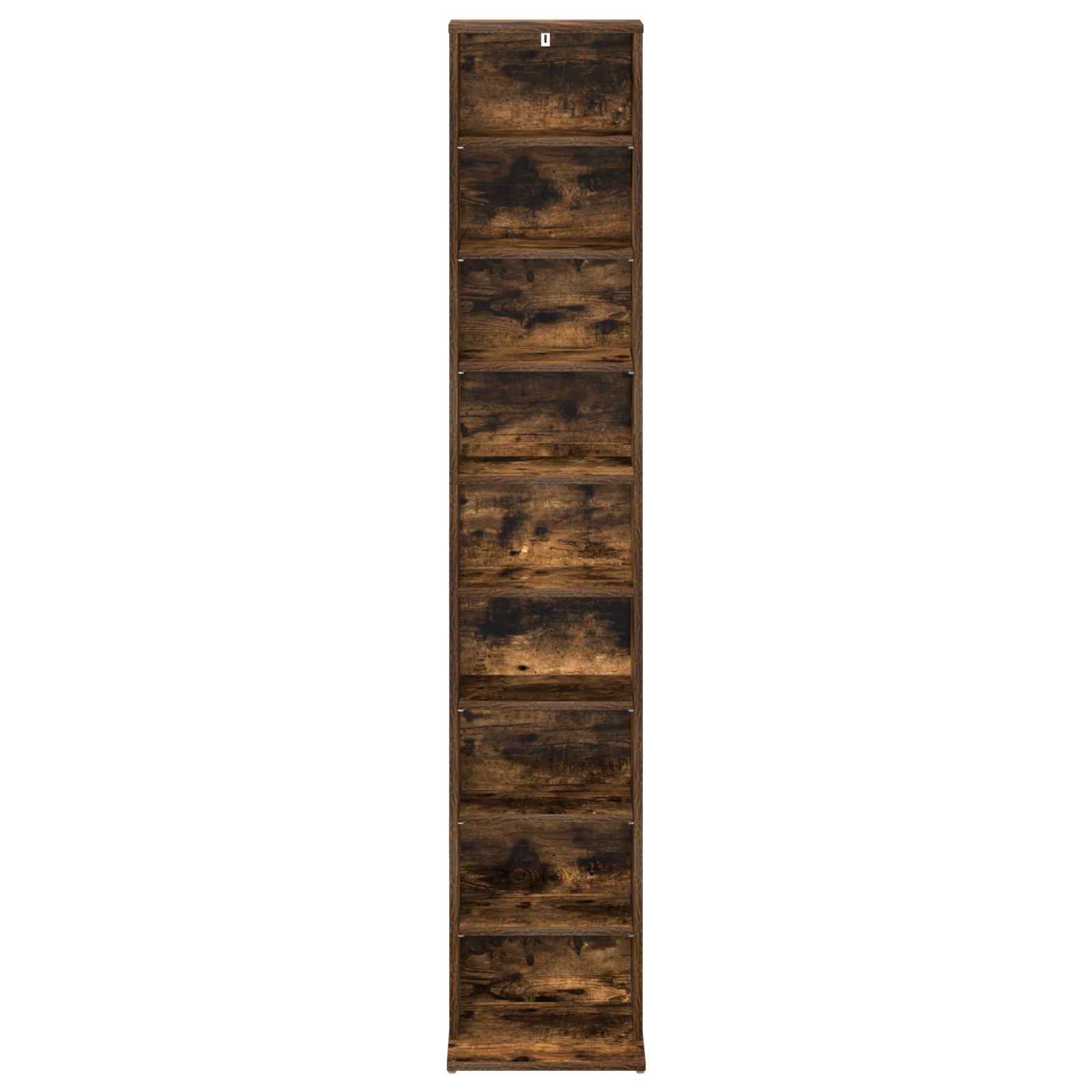CD Kast Gerookt eiken 33 x 23,5 x 175 cm Bewerkt hout