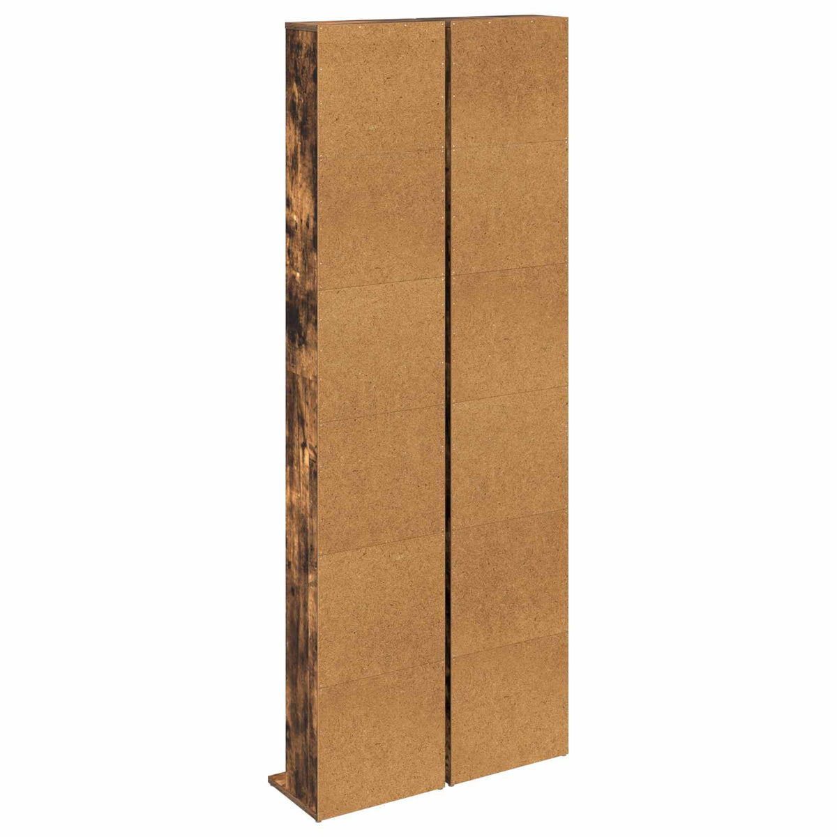 CD Kast 2 st Gerookt eiken 33 x 23,5 x 175 cm Bewerkt hout
