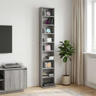 CD Kast Grijs Sonoma 33 x 23,5 x 175 cm Bewerkt hout