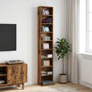 Cd kast 33x23.5x175 cm bewerkt hout oud hout