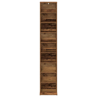 CD Kast Oud hout 33 x 23,5 x 175 cm Bewerkt hout