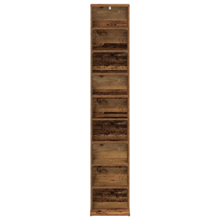 CD Kast Oud hout 33 x 23,5 x 175 cm Bewerkt hout