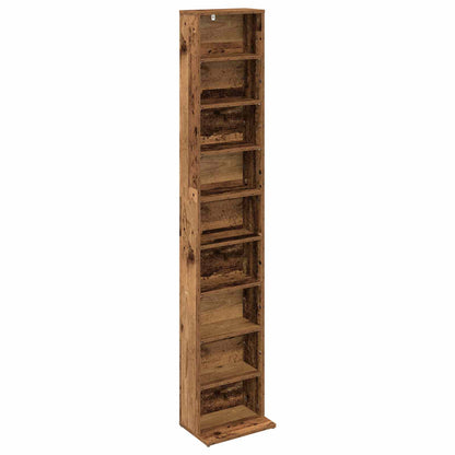 CD Kast 2 st Oud hout 33 x 23,5 x 175 cm Bewerkt hout