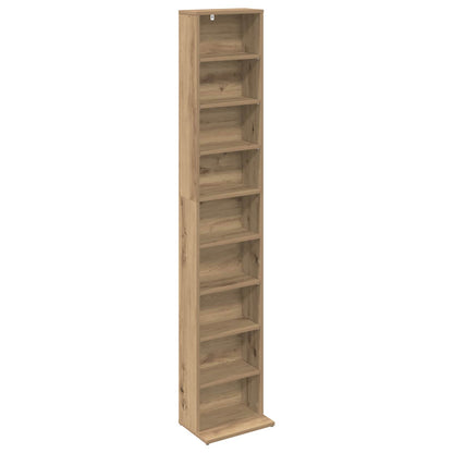 CD Kast Artisanaal eiken 33 x 23,5 x 175 cm Bewerkt hout