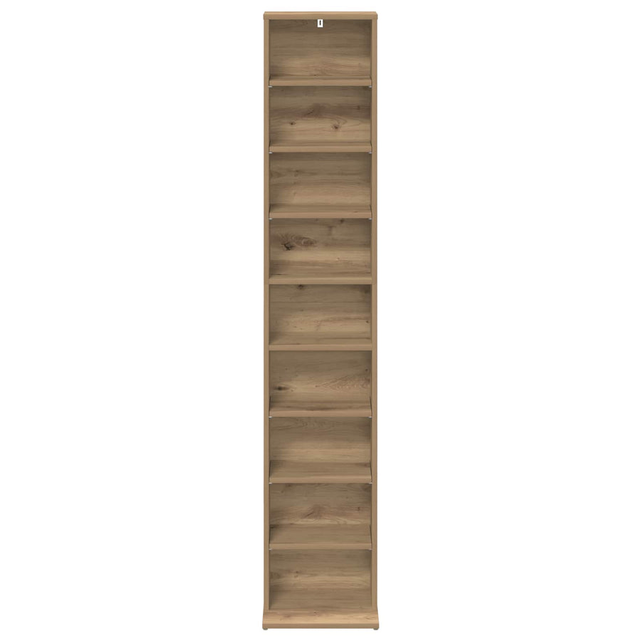 CD Kast Artisanaal eiken 33 x 23,5 x 175 cm Bewerkt hout