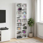 CD Kast Wit 65 x 23,5 x 175 cm Bewerkt hout