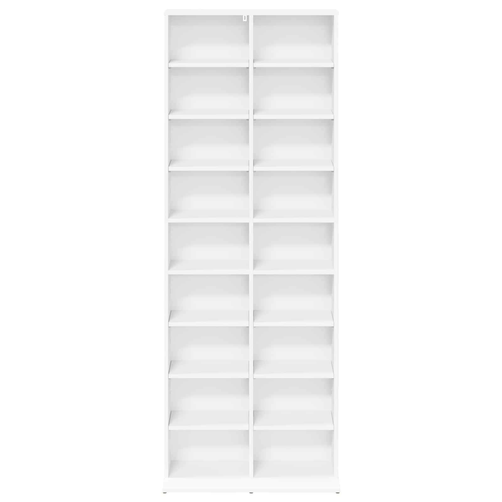 CD Kast Wit 65 x 23,5 x 175 cm Bewerkt hout