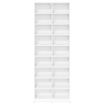 CD Kast Wit 65 x 23,5 x 175 cm Bewerkt hout