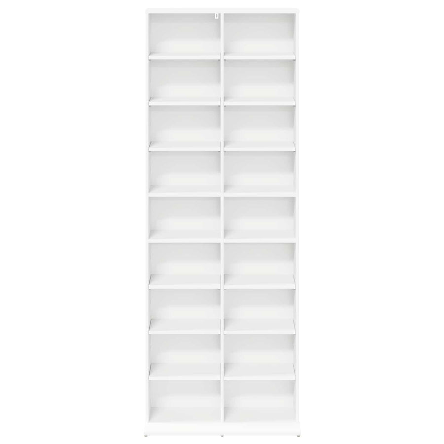 CD Kast Wit 65 x 23,5 x 175 cm Bewerkt hout