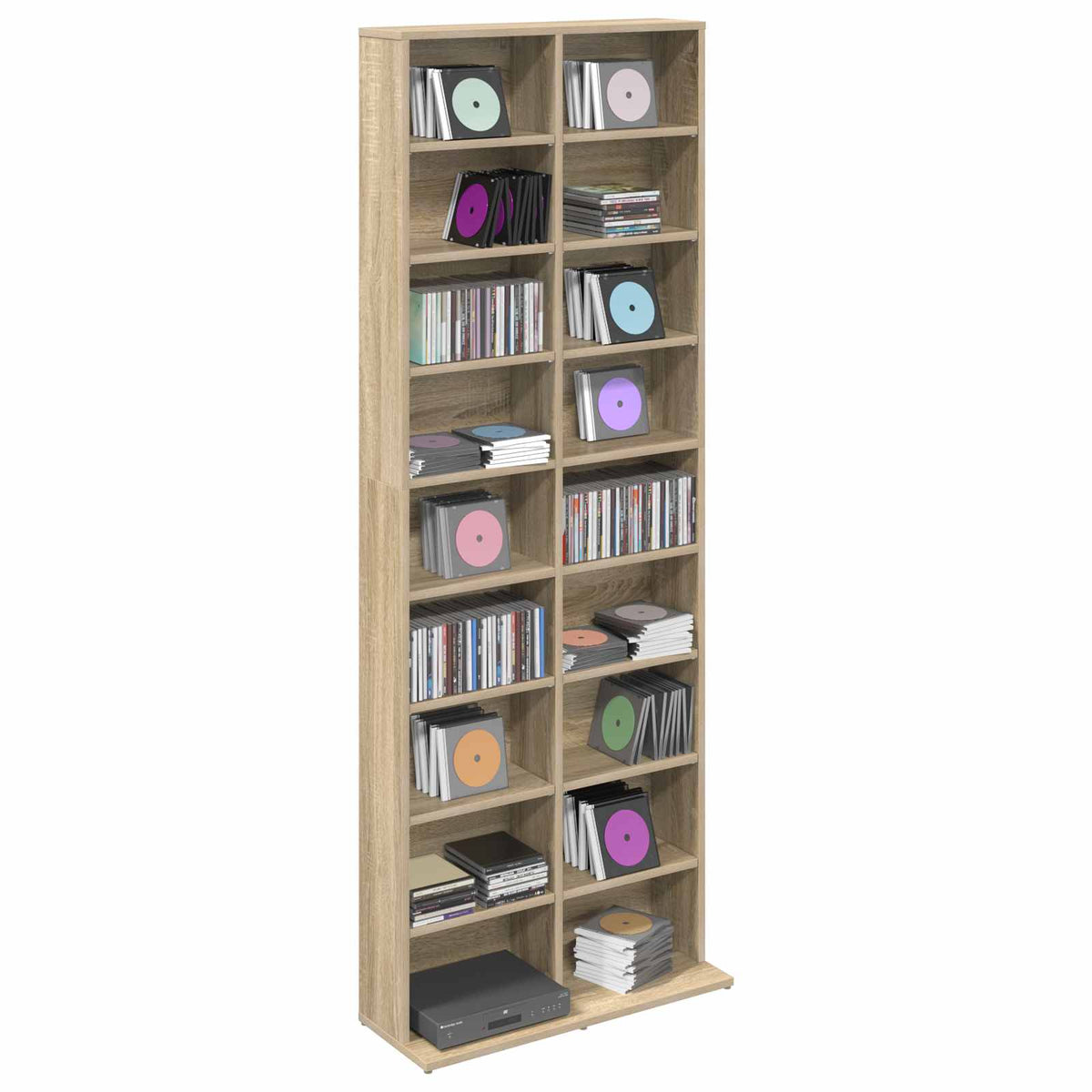 CD Kast Sonoma Eiken 65 x 23,5 x 175 cm Bewerkt hout