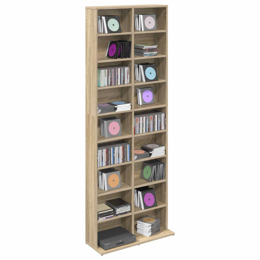 CD Kast Sonoma Eiken 65 x 23,5 x 175 cm Bewerkt hout