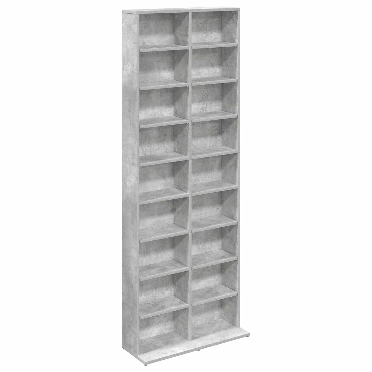 CD Kast Betongrijs 65 x 23,5 x 175 cm Bewerkt hout
