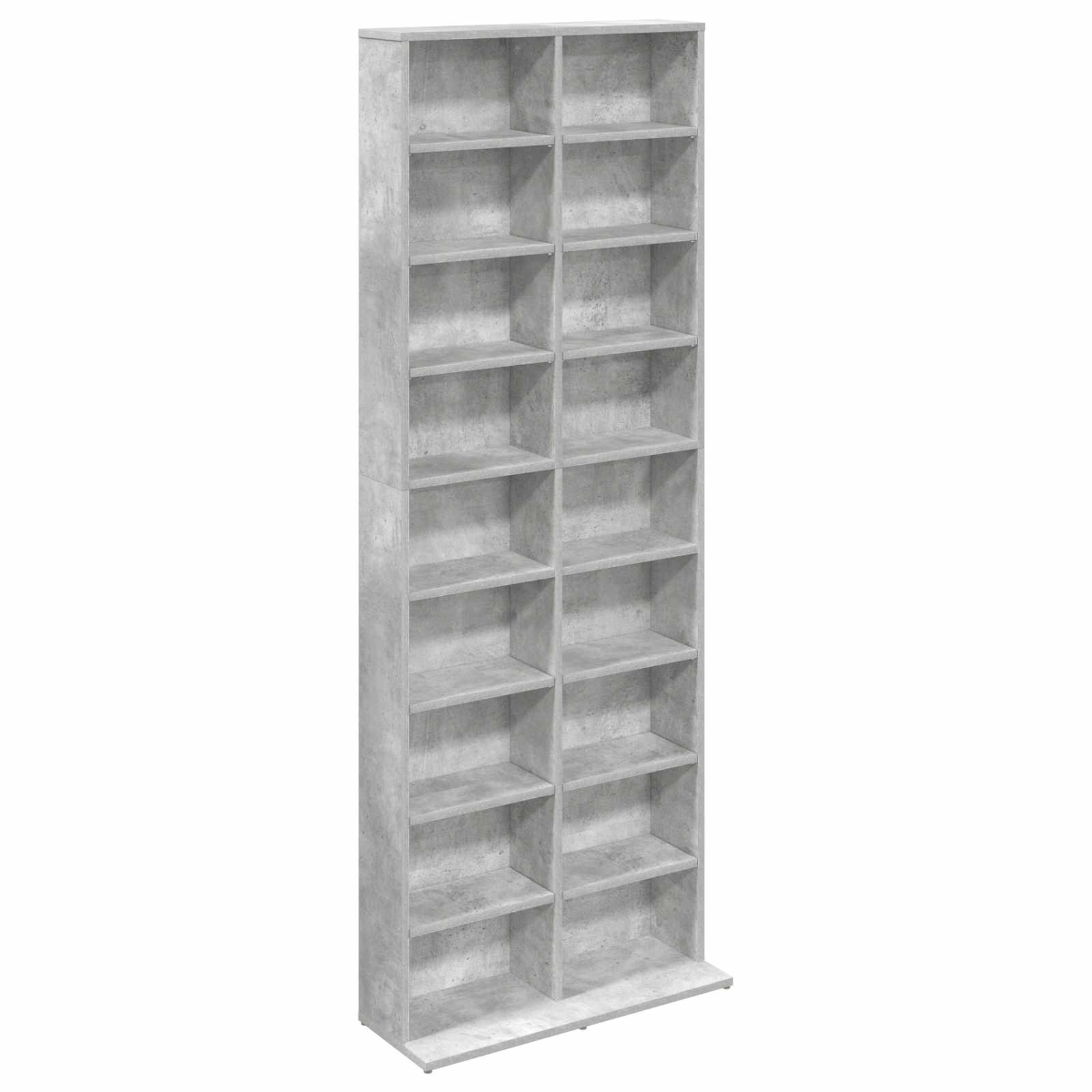 CD Kast Betongrijs 65 x 23,5 x 175 cm Bewerkt hout