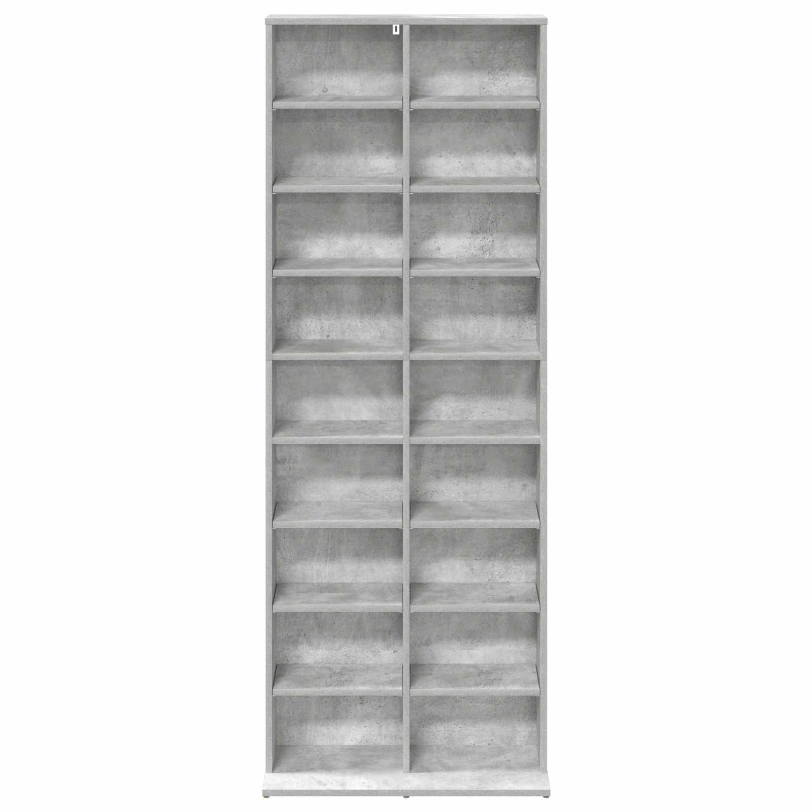 CD Kast Betongrijs 65 x 23,5 x 175 cm Bewerkt hout