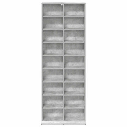 CD Kast Betongrijs 65 x 23,5 x 175 cm Bewerkt hout