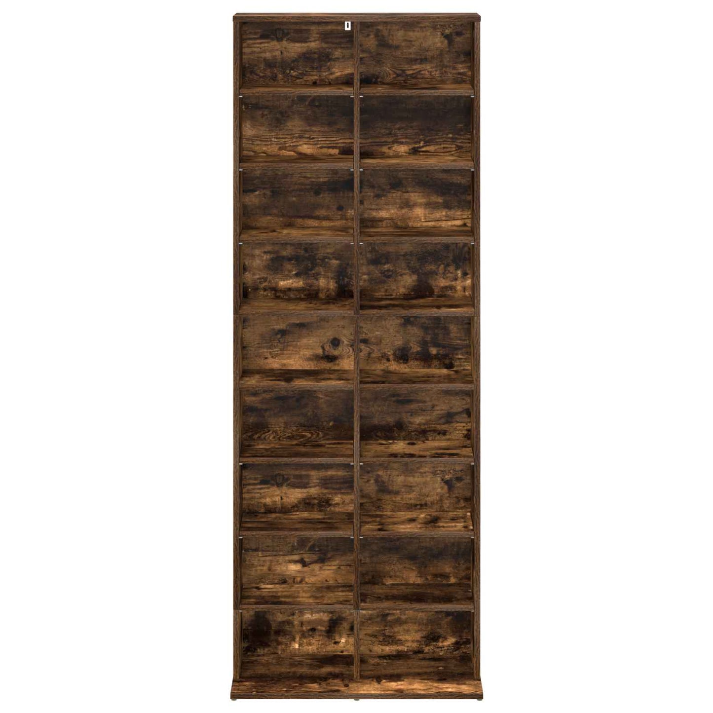 CD Kast Gerookt eiken 65 x 23,5 x 175 cm Bewerkt hout