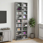 CD Kast Grijs Sonoma 65 x 23,5 x 175 cm Bewerkt hout