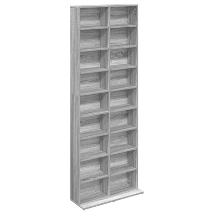 CD Kast Grijs Sonoma 65 x 23,5 x 175 cm Bewerkt hout