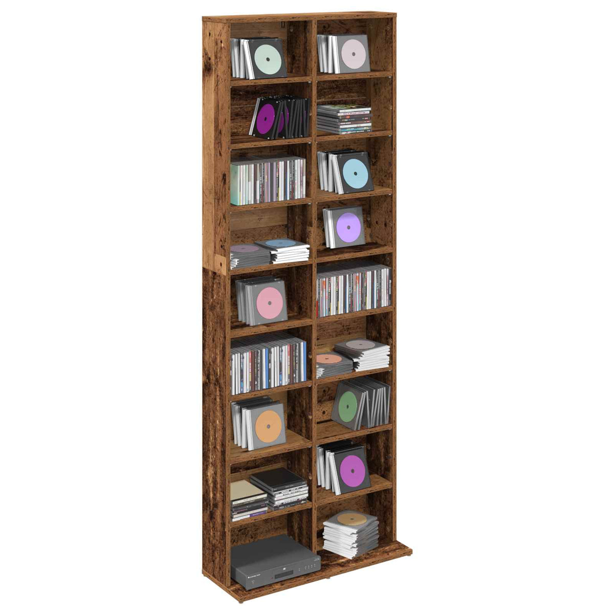 CD Kast Oud hout 65 x 23,5 x 175 cm Bewerkt hout