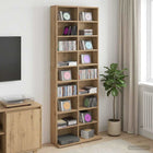 CD Kast Artisanaal eiken 65 x 23,5 x 175 cm Bewerkt hout