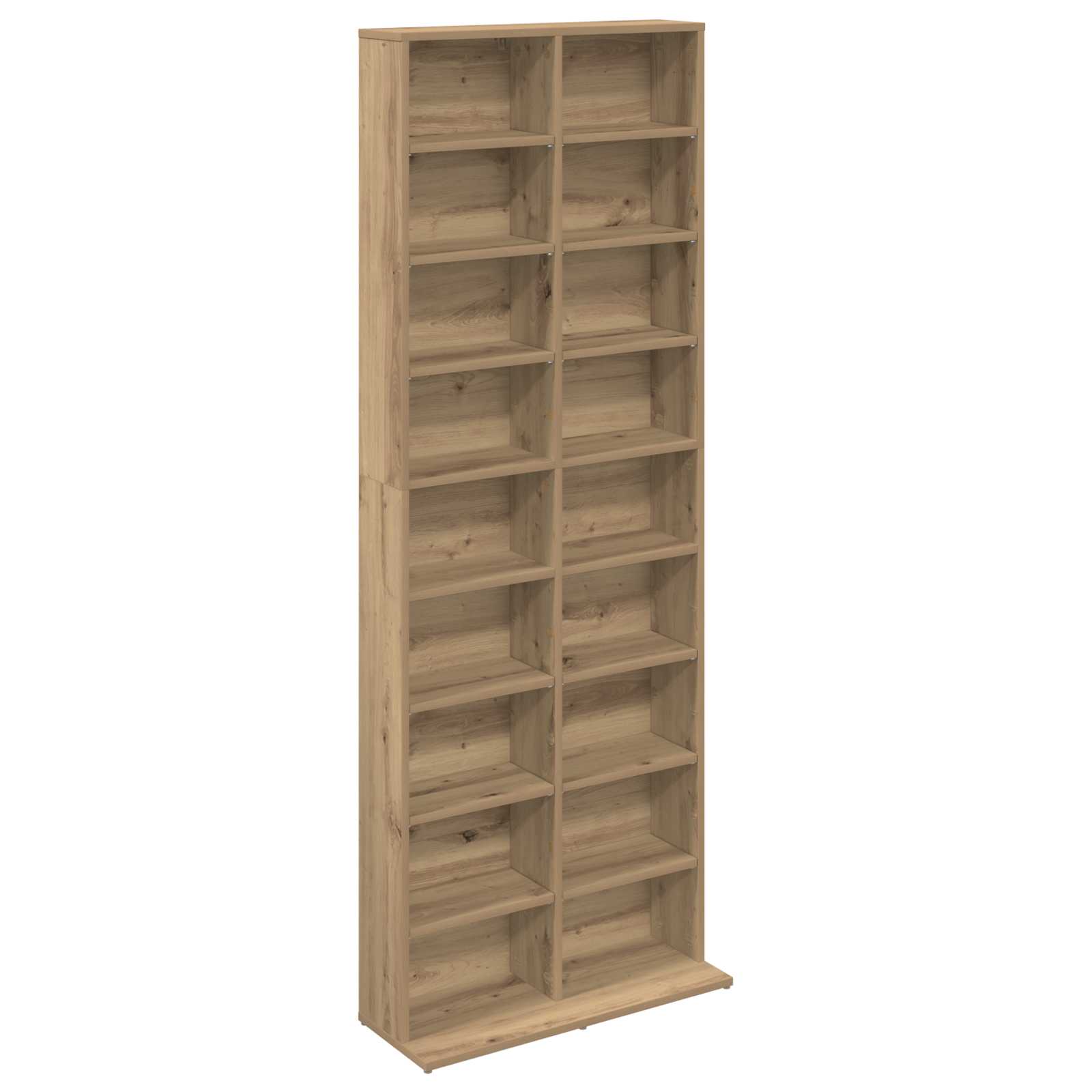 CD Kast Artisanaal eiken 65 x 23,5 x 175 cm Bewerkt hout
